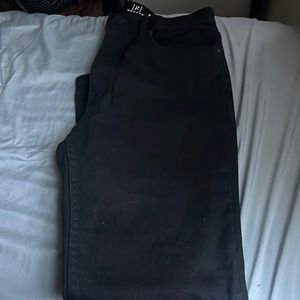 Black regular fit pants